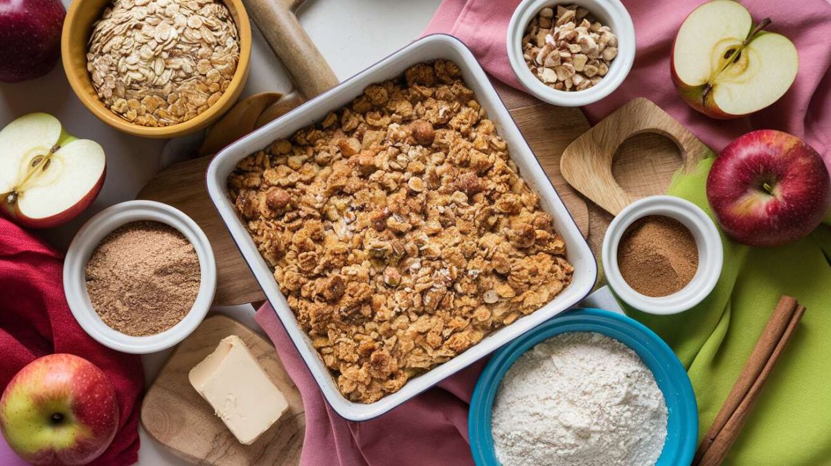 Crumble léger pomme-noisette : un dessert savoureux à réaliser facilement