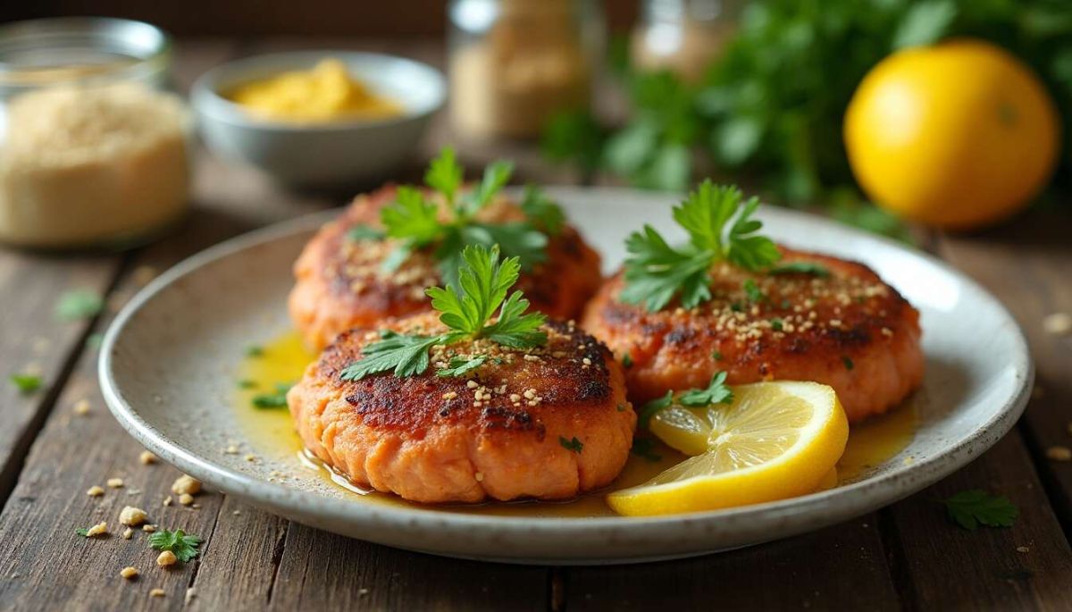 Croquettes de saumon au persil : une touche de légèreté avec sauce moutarde-citron