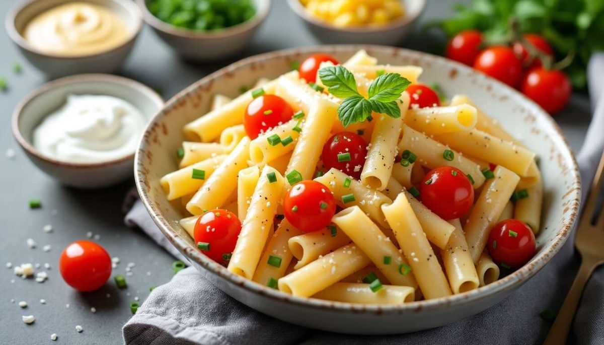 Salade de pâtes au surimi : une recette rapide et délicieuse