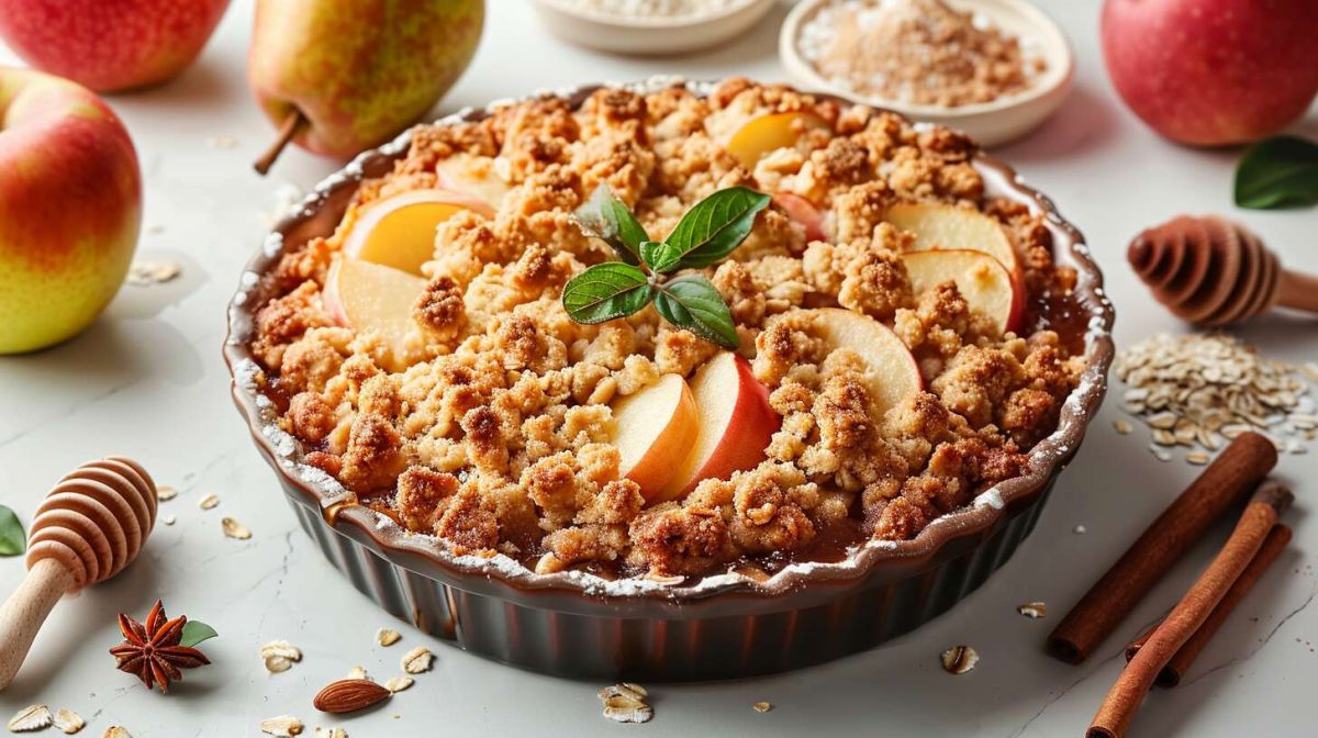 Dégustez un crumble pommes poires allégé