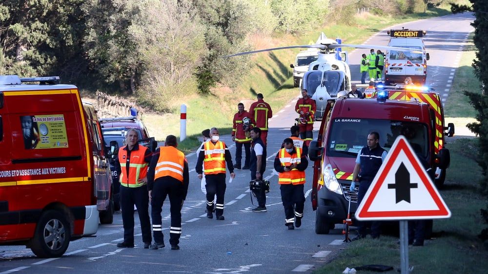 Accident spectaculaire près de l'abbaye de Montmajour : trois blessés dont un héliporté
