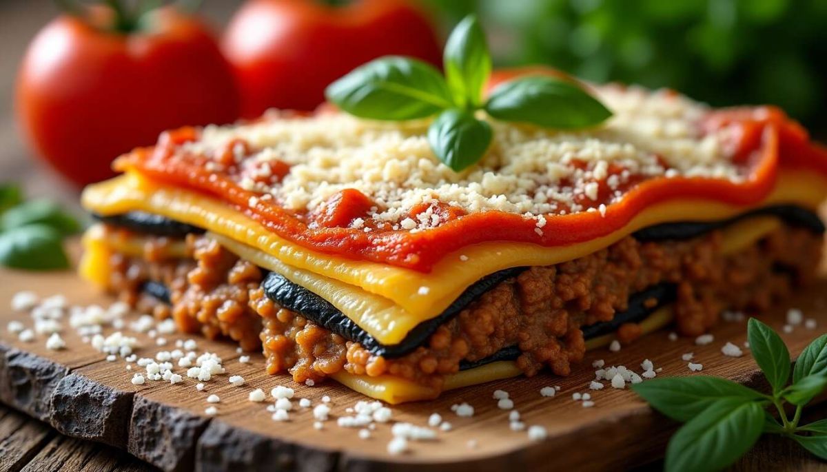 Lasagnes légères d’aubergines au boeuf