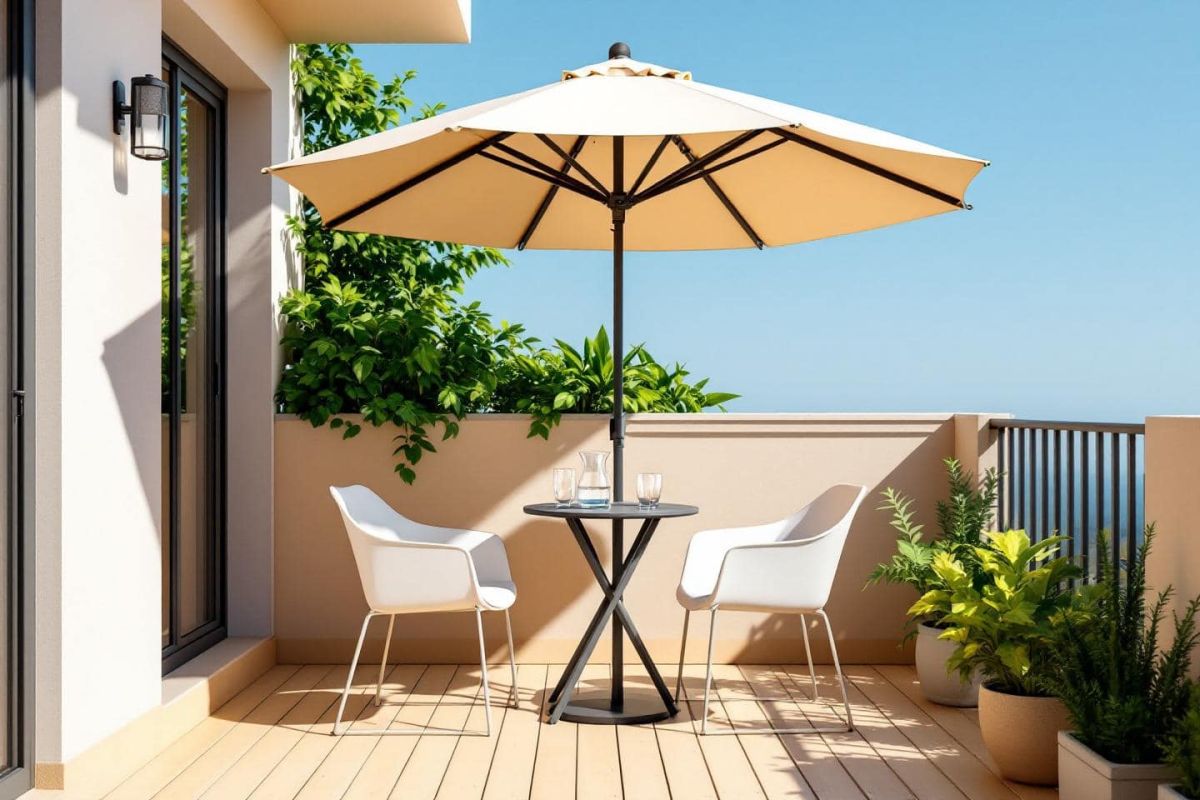 parasol alinea à prix cassé : ombre élégante pour balcon à 41,40 €