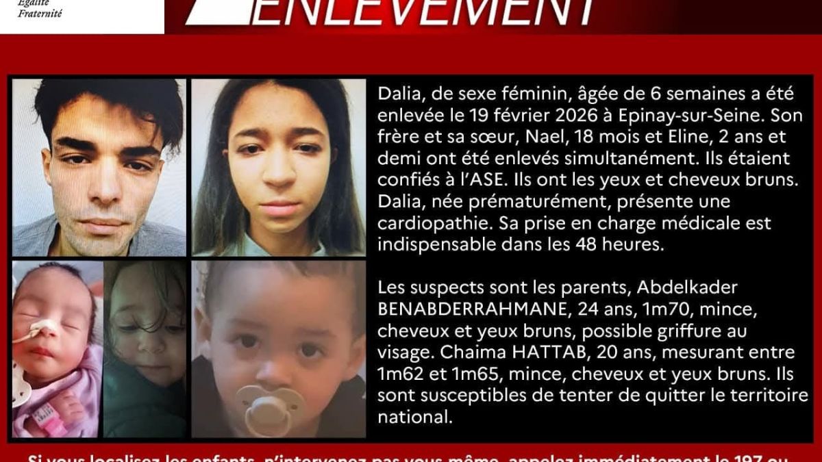 Alerte enlèvement : trois enfants disparus en Seine-Saint-Denis