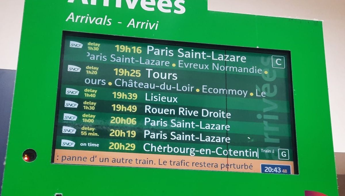 incidents ferroviaires : gros retards à la gare de caen