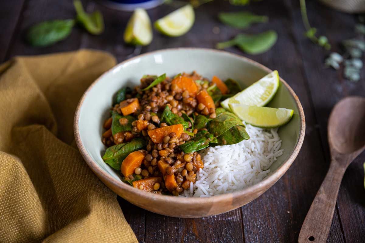 Dahl de lentilles blondes aux carottes au Cookeo