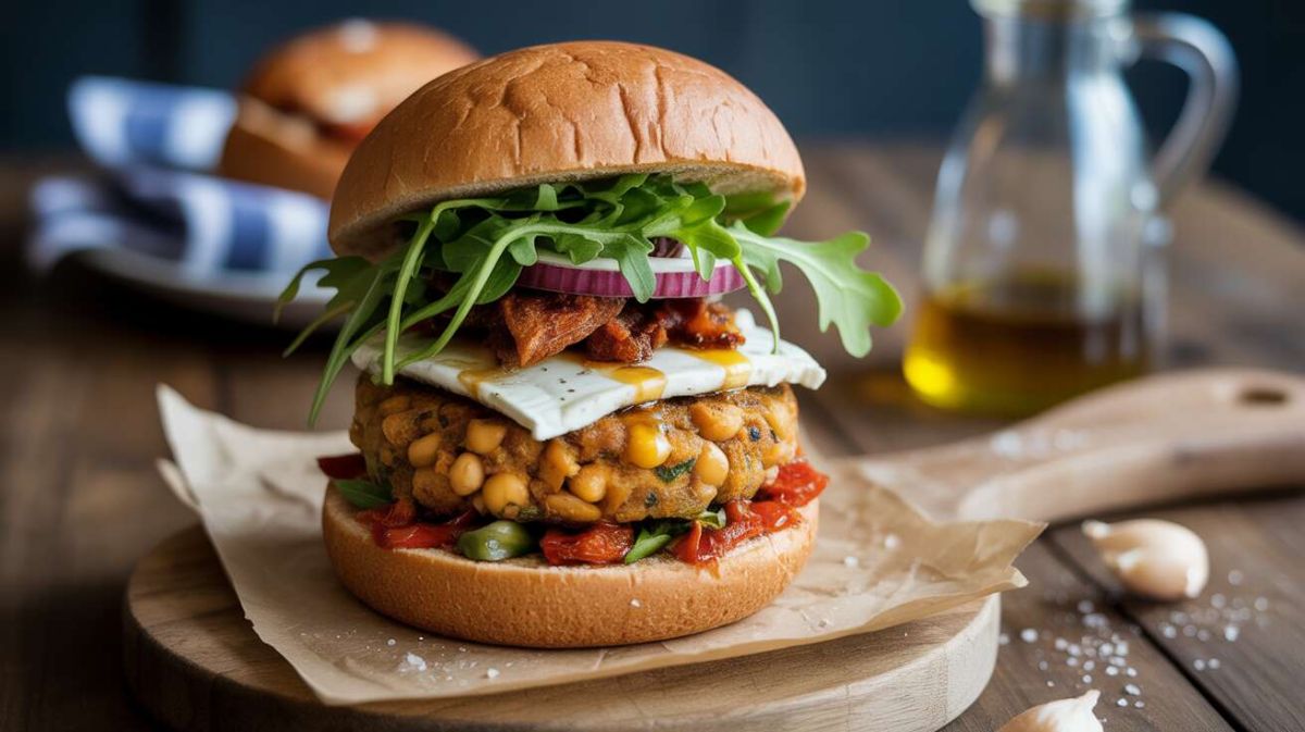 Une explosion de saveurs : le burger végétarien au fromage de chèvre