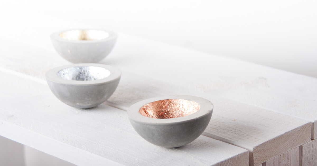 Une déco en béton : des coupelles tendance