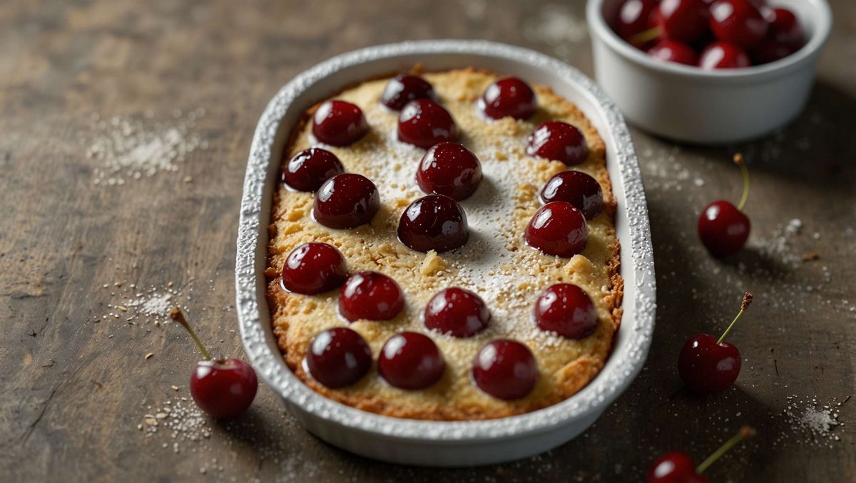 Clafoutis réconfortant aux cerises congelées : un délice à préparer sans effort