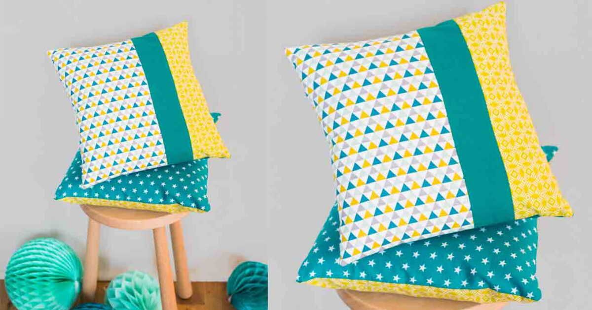 Le coussin patchwork graphique : une pièce maîtresse de décoration