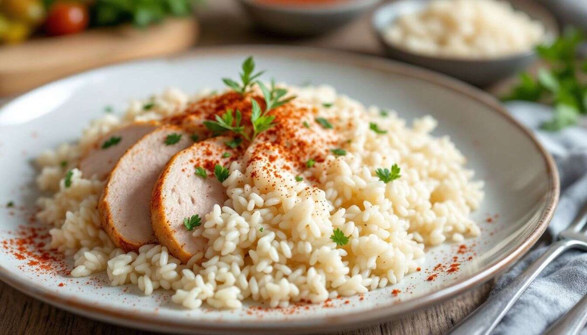 Riz au paprika et dinde : une recette minceur pleine de saveurs