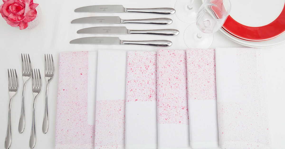 L'art de la teinture : des serviettes de table au style pointilliste