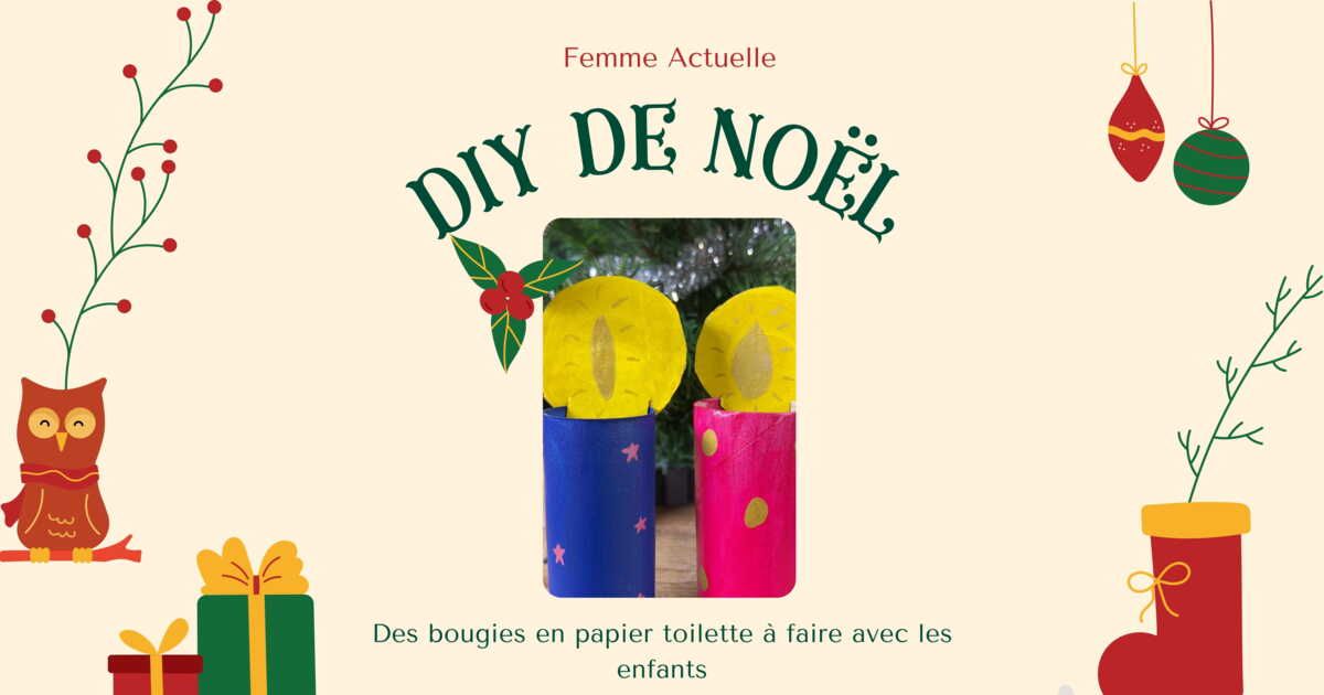 Des bougies DIY de Noël à partir de rouleaux de papier toilette