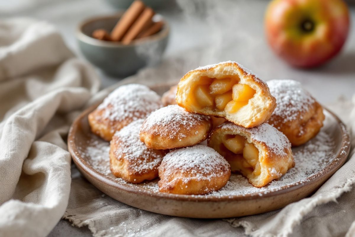 des beignets de pomme maison à la cannelle, un retour savoureux en enfance