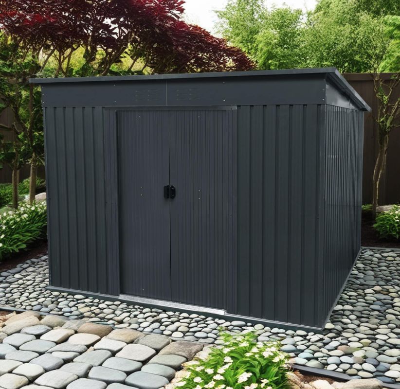 Optimisez votre jardin avec l'abri de 7,70 m² proposé à 449 € chez Leroy Merlin