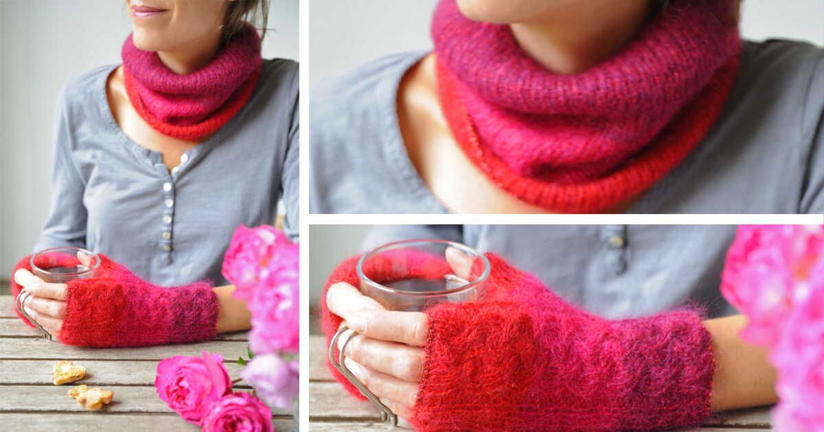Un snood et des mitaines assorties : le duo parfait pour l'hiver