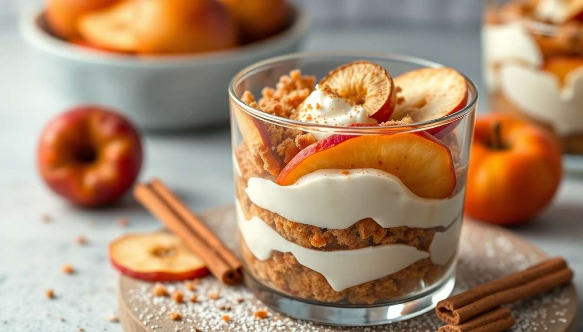 Verrines gourmandes : un mélange sucré de pommes et speculoos