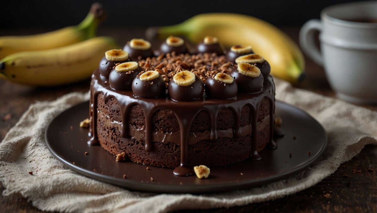 Un gâteau au chocolat et bananes facile avec le thermomix
