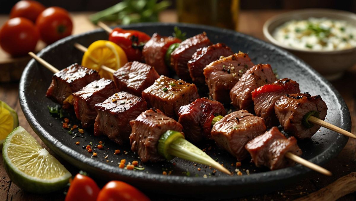 Savourez des brochettes de sanglier grillées au barbecue