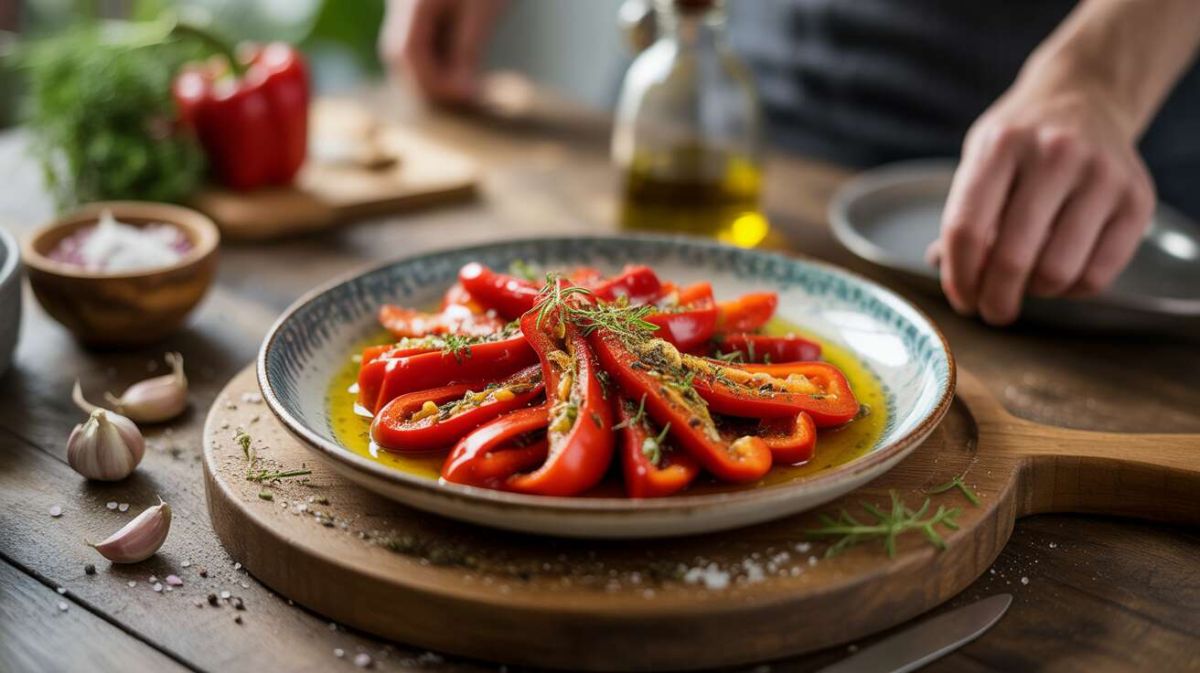 La cuisson au four : le secret pour des poivrons marinés irrésistibles