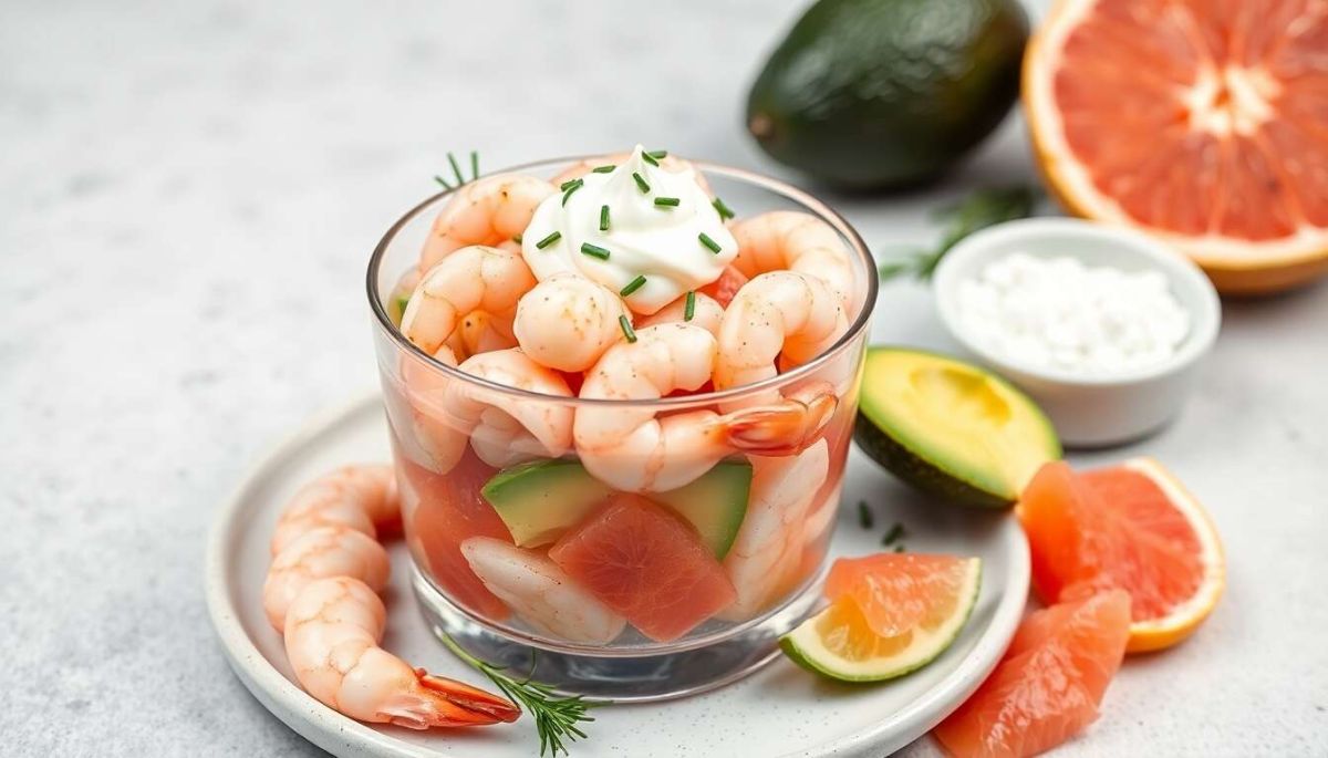 Verrines crevettes, avocat et pamplemousse : une entrée légère et savoureuse