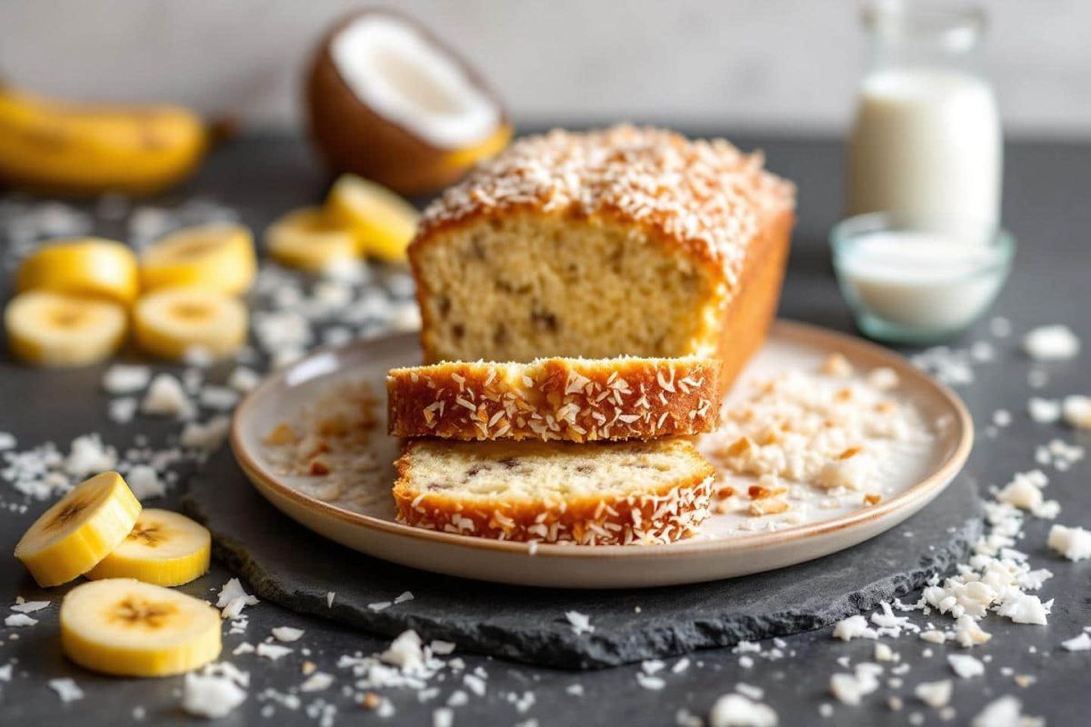 Un cake banane-coco moelleux qui va séduire même les plus réticents à la cuisine