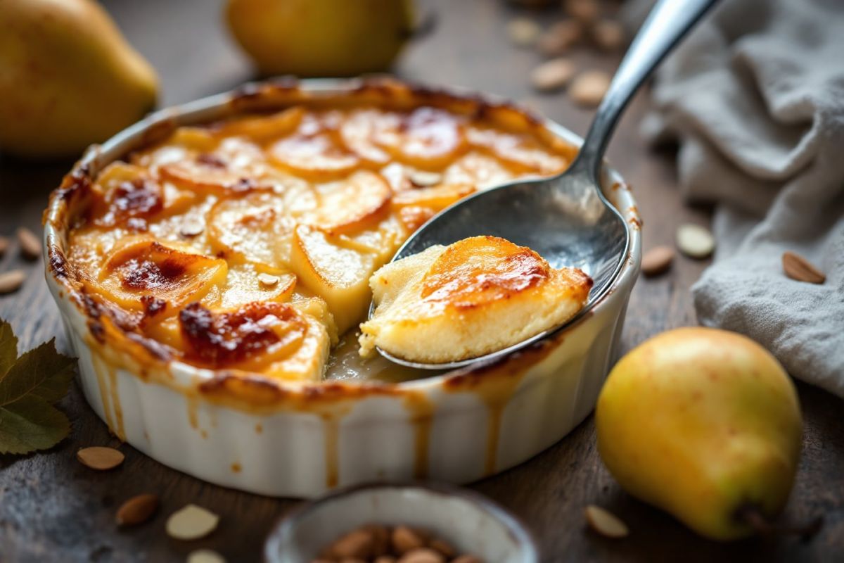 un clafoutis aux poires pour célébrer l'automne en douceur