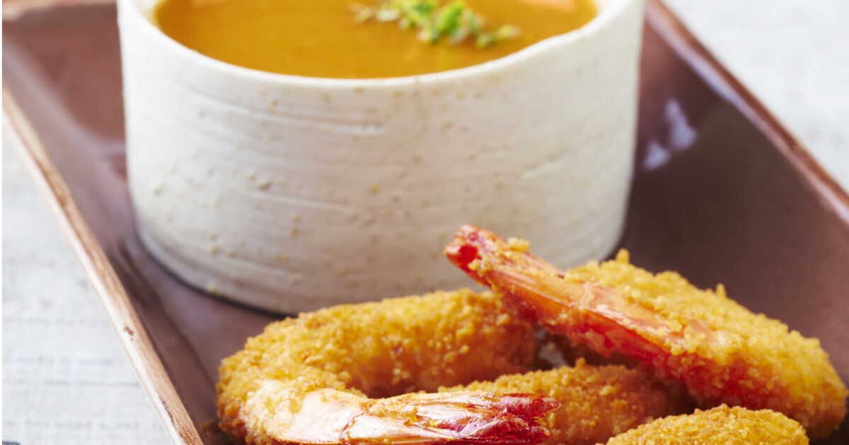 Gambas panées à l'ail