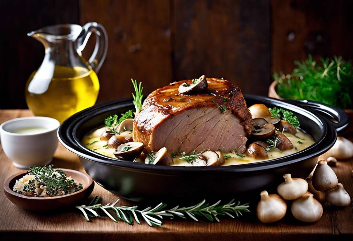 Découvrez notre rôti de veau en cocotte aux champignons, simple et savoureux