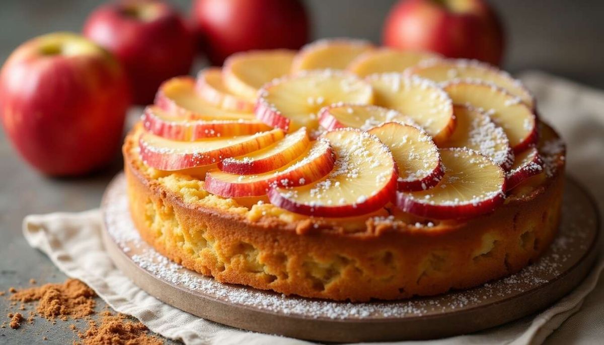 Un gâteau aux pommes à la fois traditionnel et moderne