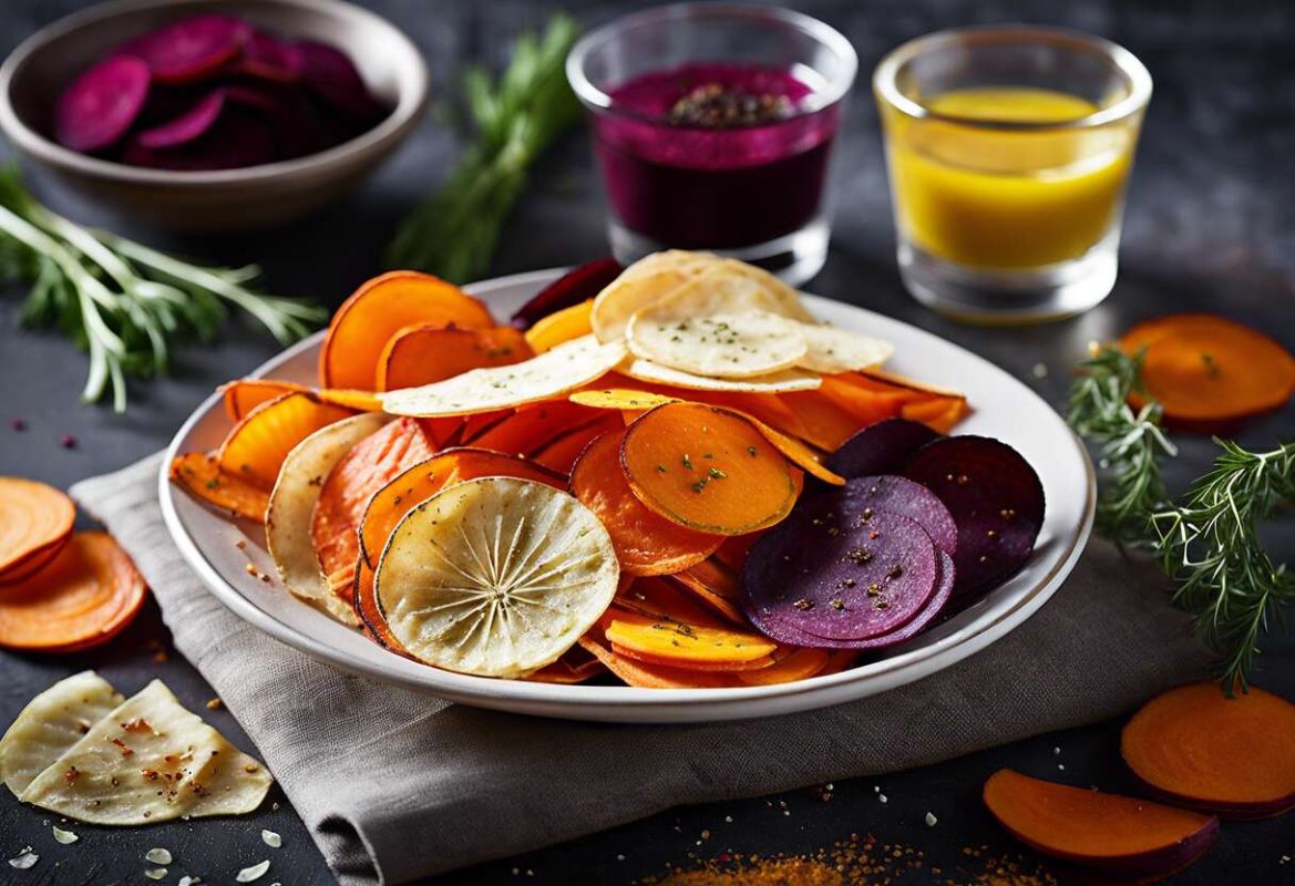 Vivez la croustillante aventure des chips de légumes au four