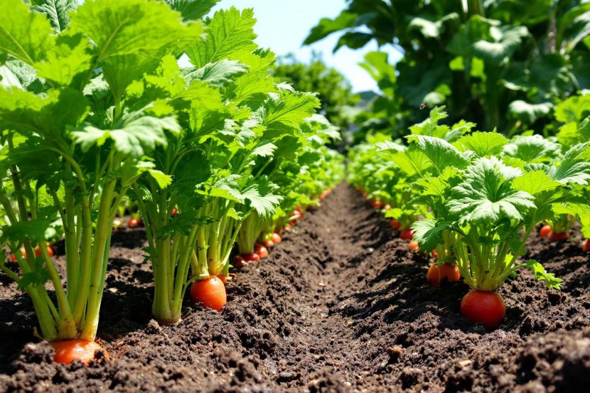 secrets d'un potager luxuriant : associez carottes et radis pour une récolte éclatante
