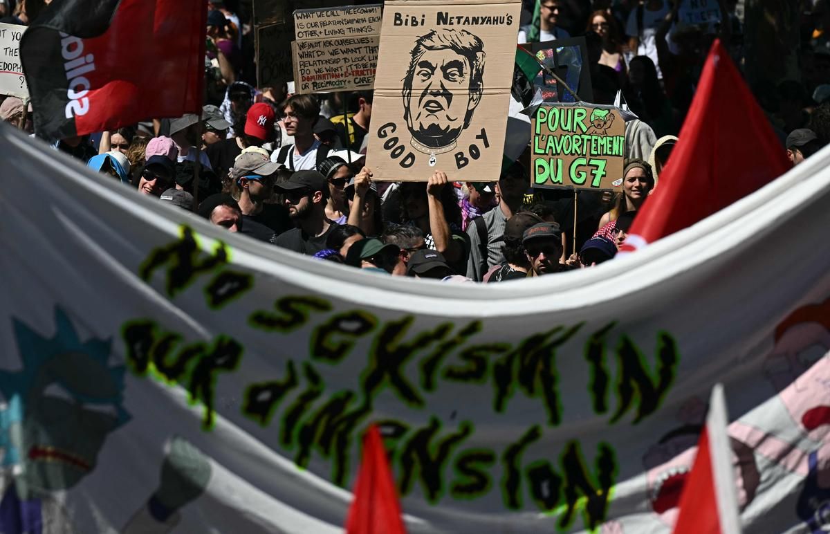 Des milliers de manifestants alertent à Genève avant le sommet du G7