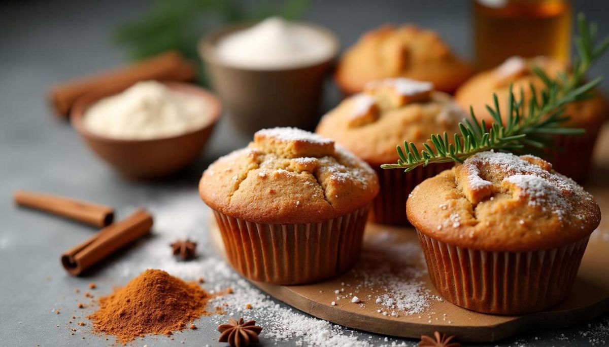 Légers muffins épicés pour un Noël savoureux