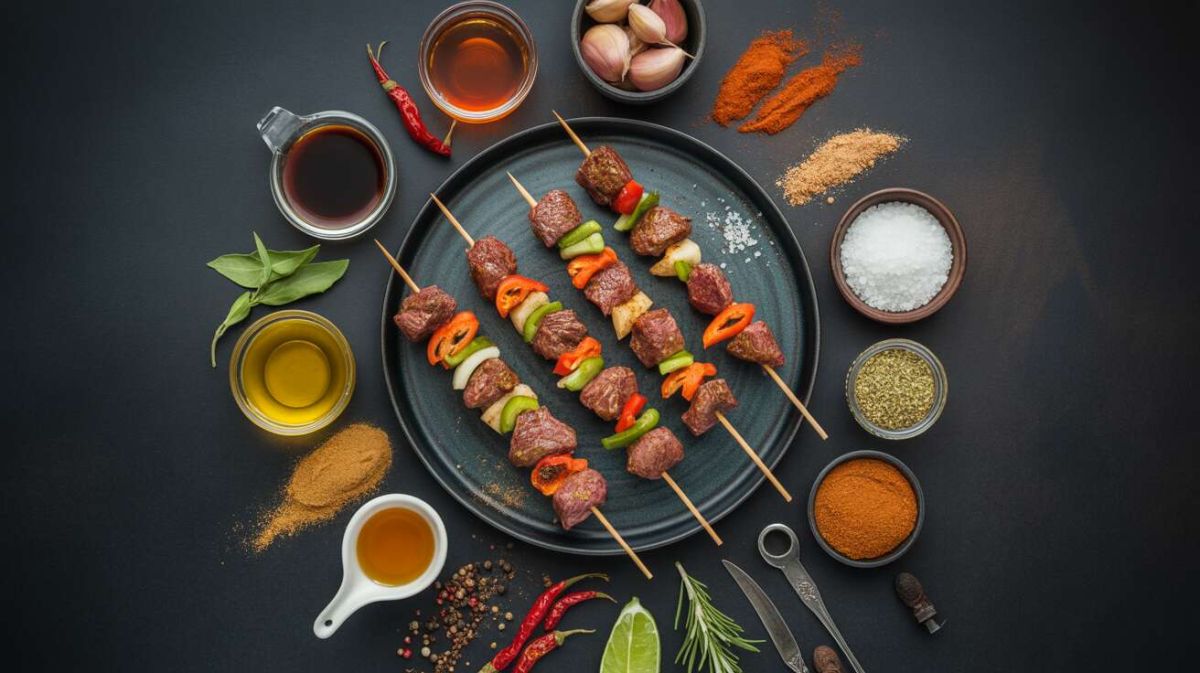 Des brochettes légères de boeuf épicé : recette savoureuse et saine