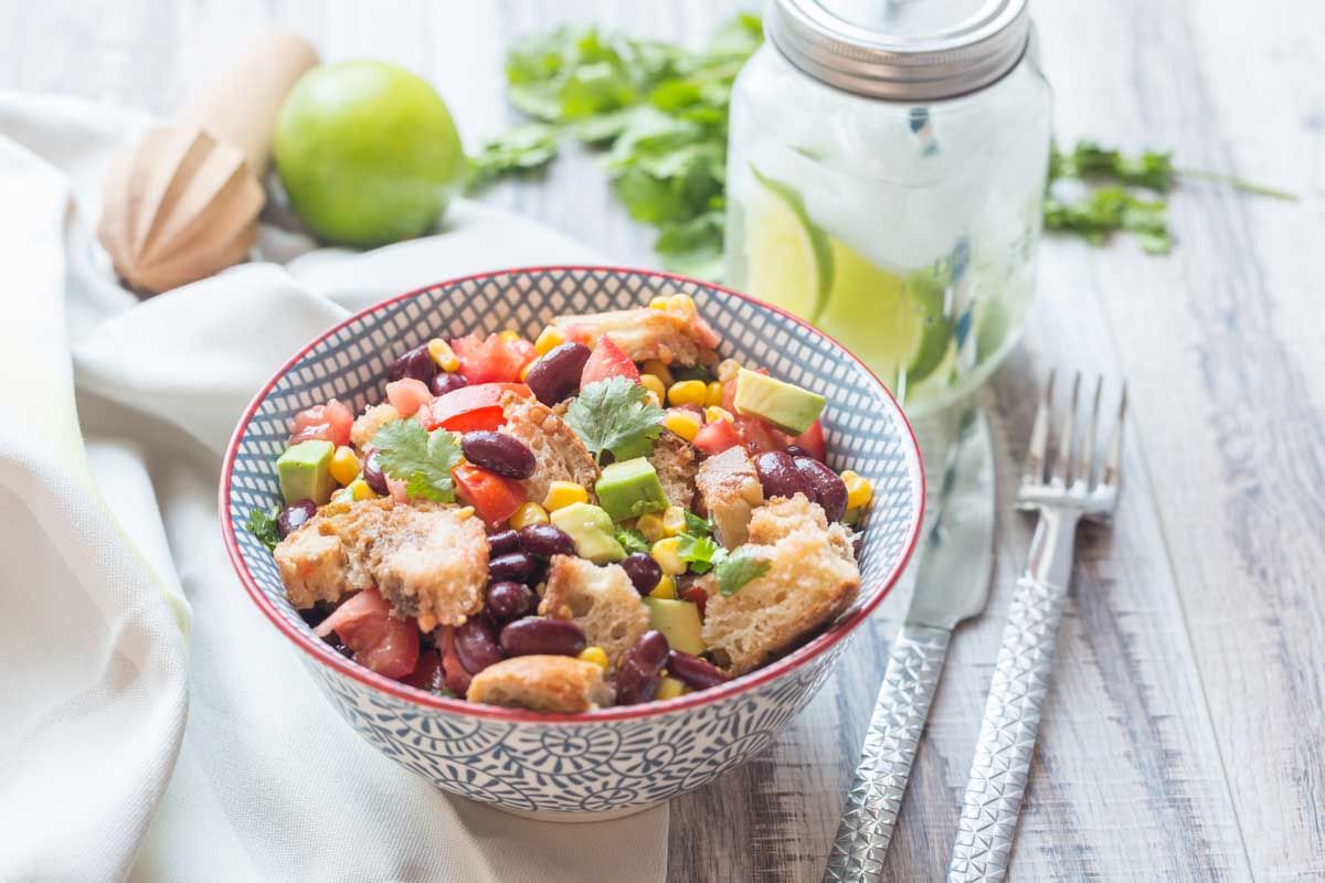 Une panzanella à la sauce tex-mex