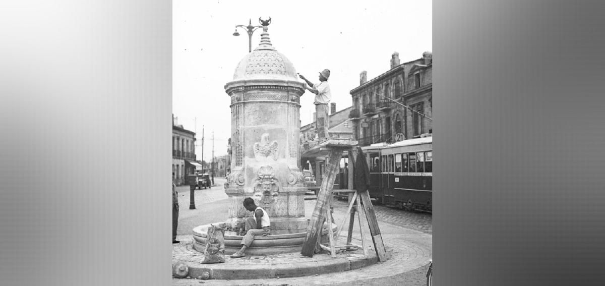 Bordeaux : retour sur l'embellissement de la fontaine Nansouty en 1952