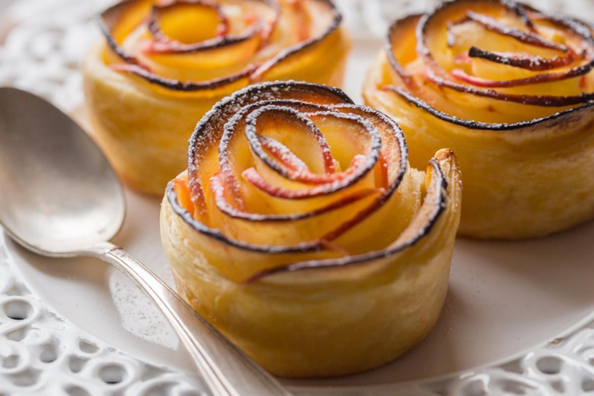 Roses de Pommes feuilletées