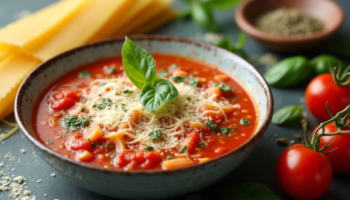 La soupe de lasagnes légère qui charme les papilles