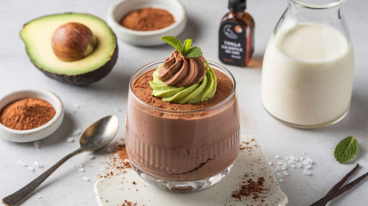 Une mousse au chocolat légère et surprenante avec avocat