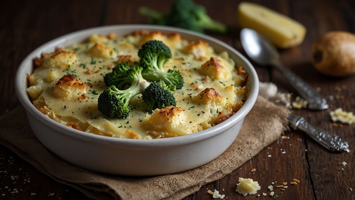Un gratin de pommes de terre et brocolis irrésistible à essayer